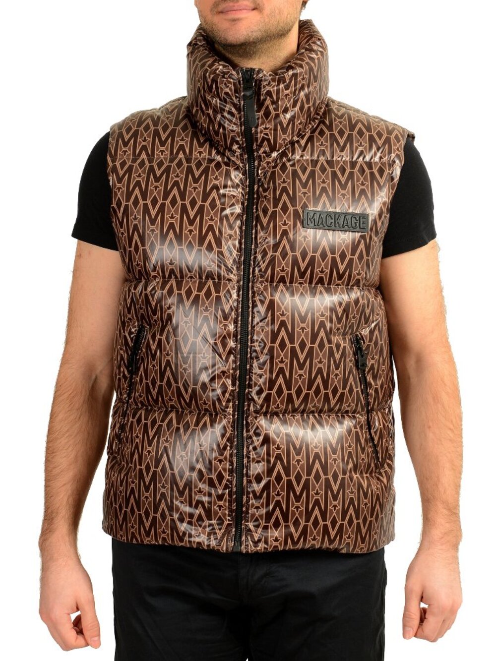 Mackage Men's KANE-MG Coffee Down Vest Sleeveless Jacket Mackage sz 46/2XL IT 54